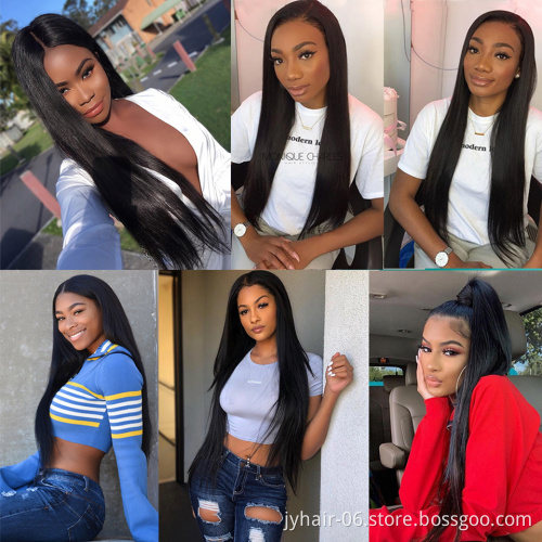 HdEli Hair  Lace Front Human Hair Wigs Pre Plucked Natural Hairline Brazilian Straight Human Hair Wigs For Black Women